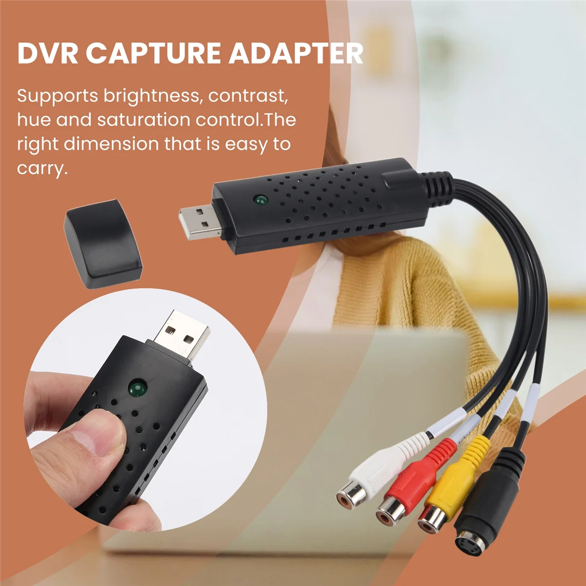 Easycap USB 2.0 Easy Cap Видео ТВ DVD VHS DVR Адаптер захвата Простая крышка USB-устройство видео