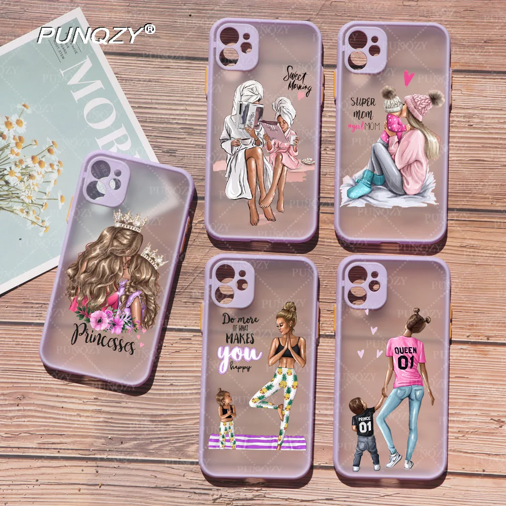 

Чехол PUNQZY для телефона мама мальчик и мама для iPhone 11 13 14 PRO MAX 12 XR 7 8 Plus XS праздничный подарок жесткий чехол из поликарбоната