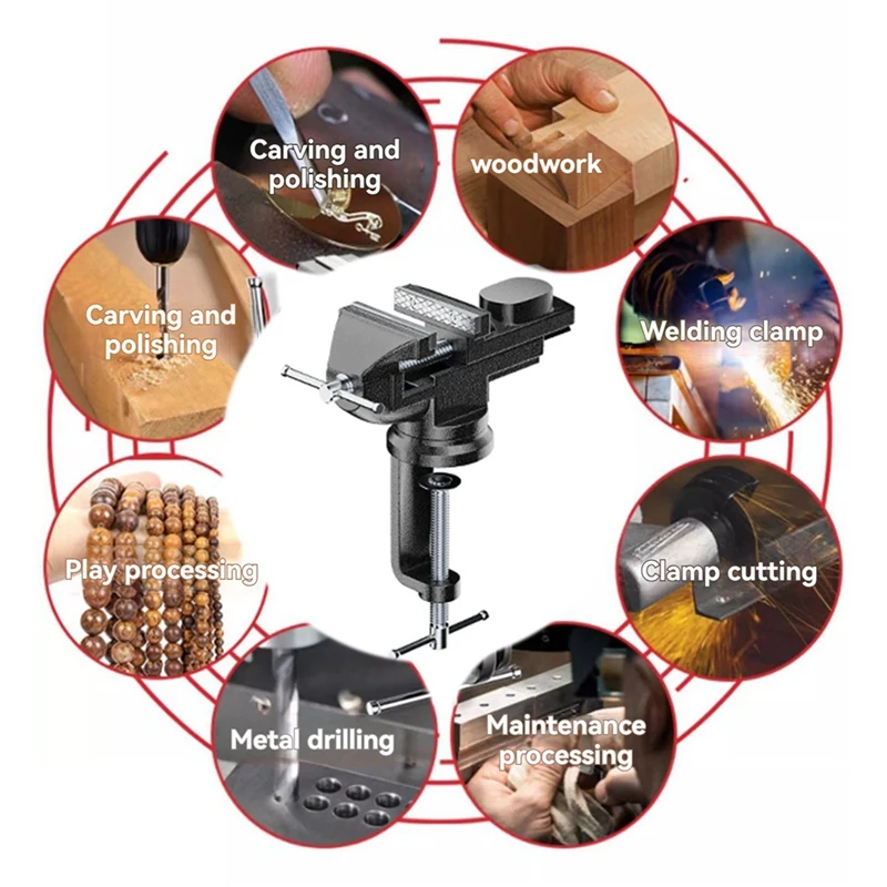 Многоцелевые мини-ставы 50 мм настольные зажимные тиски с поворотным основанием