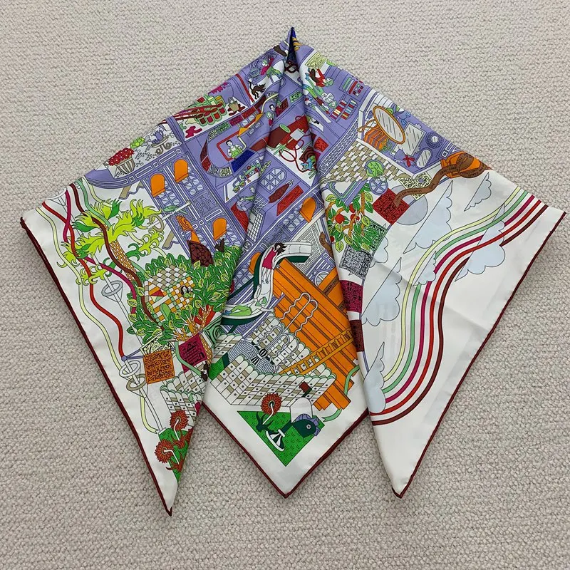 

18mm Luxury 100% Silk Scarf Shawl 2023 New Type 35"x35"