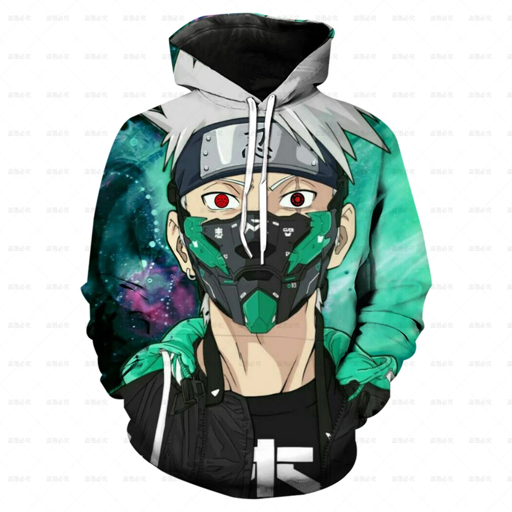 

2022 New 90s Anime Akatsuki Hoodie Itachi Kakashi Funny Cartoon Graphic Hoodie Naruto Spring Harajuku Manga Sweatshirt