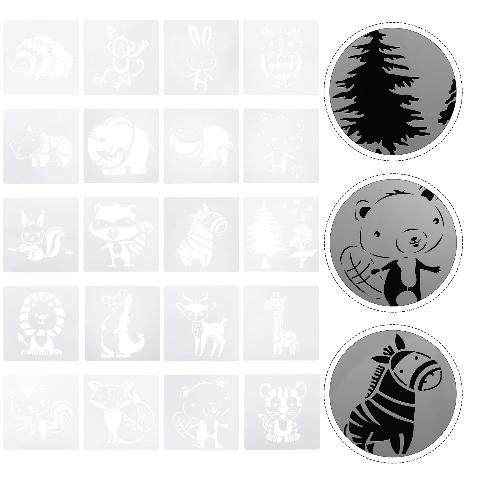 

Stencils Drawing Painting Kids Stencil Template Animals Templates Diycraft Scrapbooking Children Molds Spray Stuffer Bag