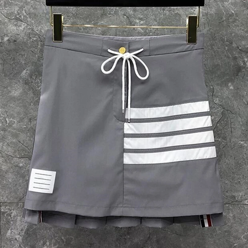 TBMini Skirt New Fashion Straight Skirts Striped Design Women High Waist Slim Skirts High Quality Korea Style Daily Summer Short