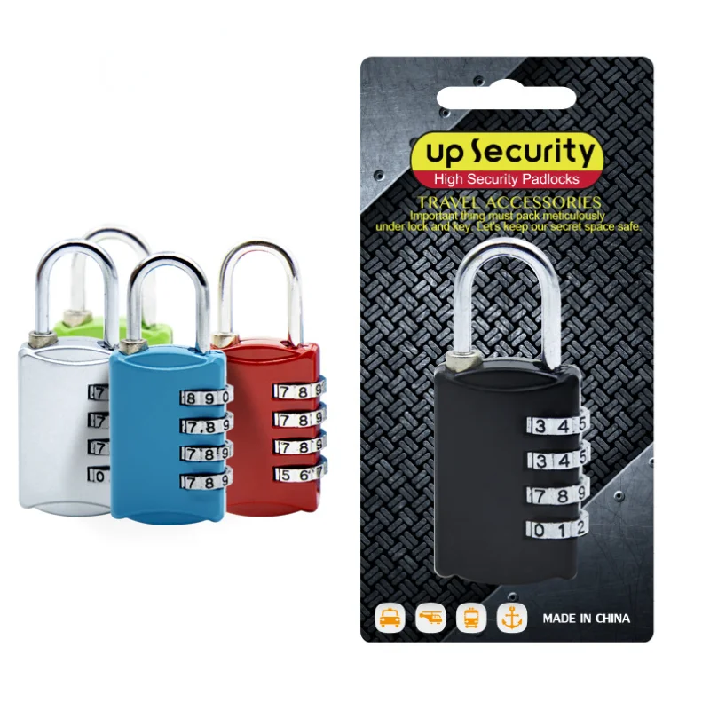 

4 Digit Dial Combination Code Number Lock Padlock for Luggage Zipper Bag Backpack Handbag Suitcase Drawer Durable Locks