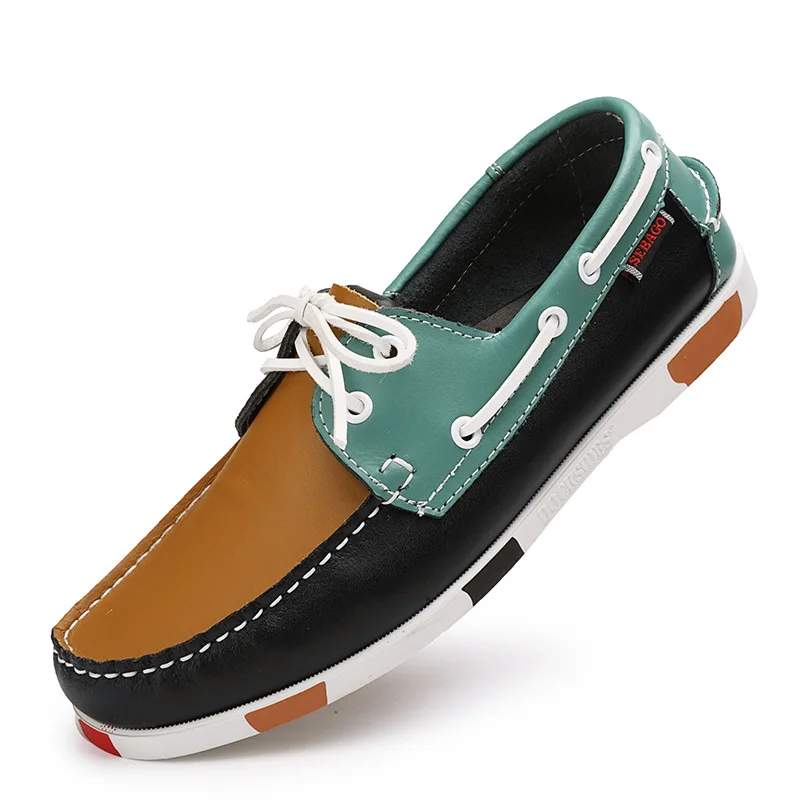 New Genuine Leather Loafers Men Moccasin Sneakers Driving Shoes Causal Men Shoes Women Footwear Docksides Classic Boat Shoes