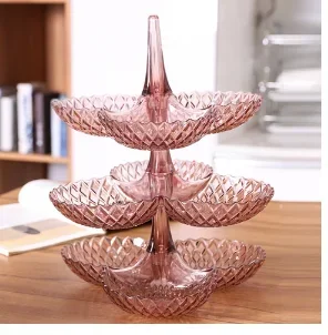 

Многослойная пластиковая тарелка для фруктов и орехов