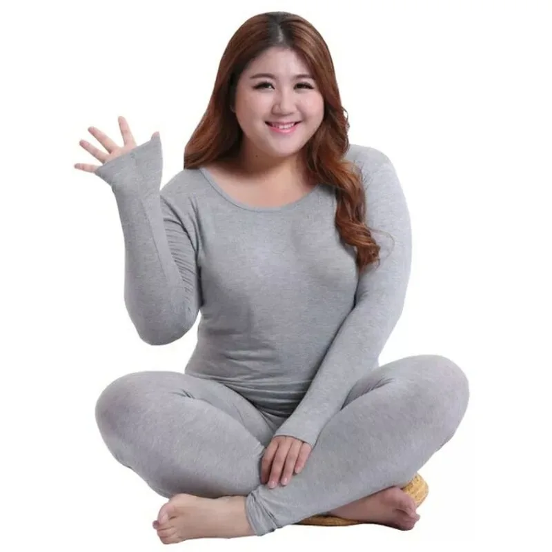 Womens Thermal Underwear Set Plus size Long Johns Top & Bottom Set Winter Clothes Base Layer Top and Bottom Thermals Pajamas