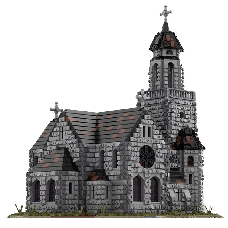 

MOC Famous Church Medieval Cathedral Building Blocks Retro Dark Castle Architecture Tower Bricks Toys For Children Birthday Gift