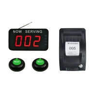 433 92mhz full equipment turn o matic thermal printer call pager wireless buzzer queue calling system