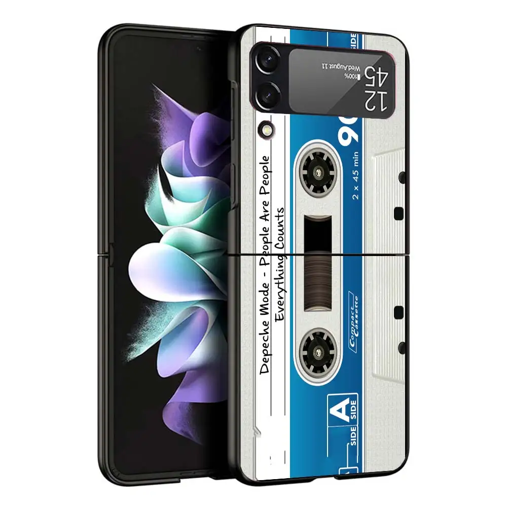 Vintage Magnetic Old Tape Cassette Hard PC Back Phone Case for Samsung Galaxy ZFlip Z Flip 4 ZFlip3 Z Flip 3 5G ZFlip4 Flip3 zfl images - 6