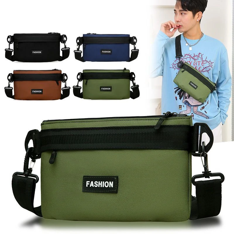 

New Casual Nylon Bag Messenger Backpack Men's Women's Leisure Fashion Sports Shoulder Bag Student Korean Male Postman Sling Bag
