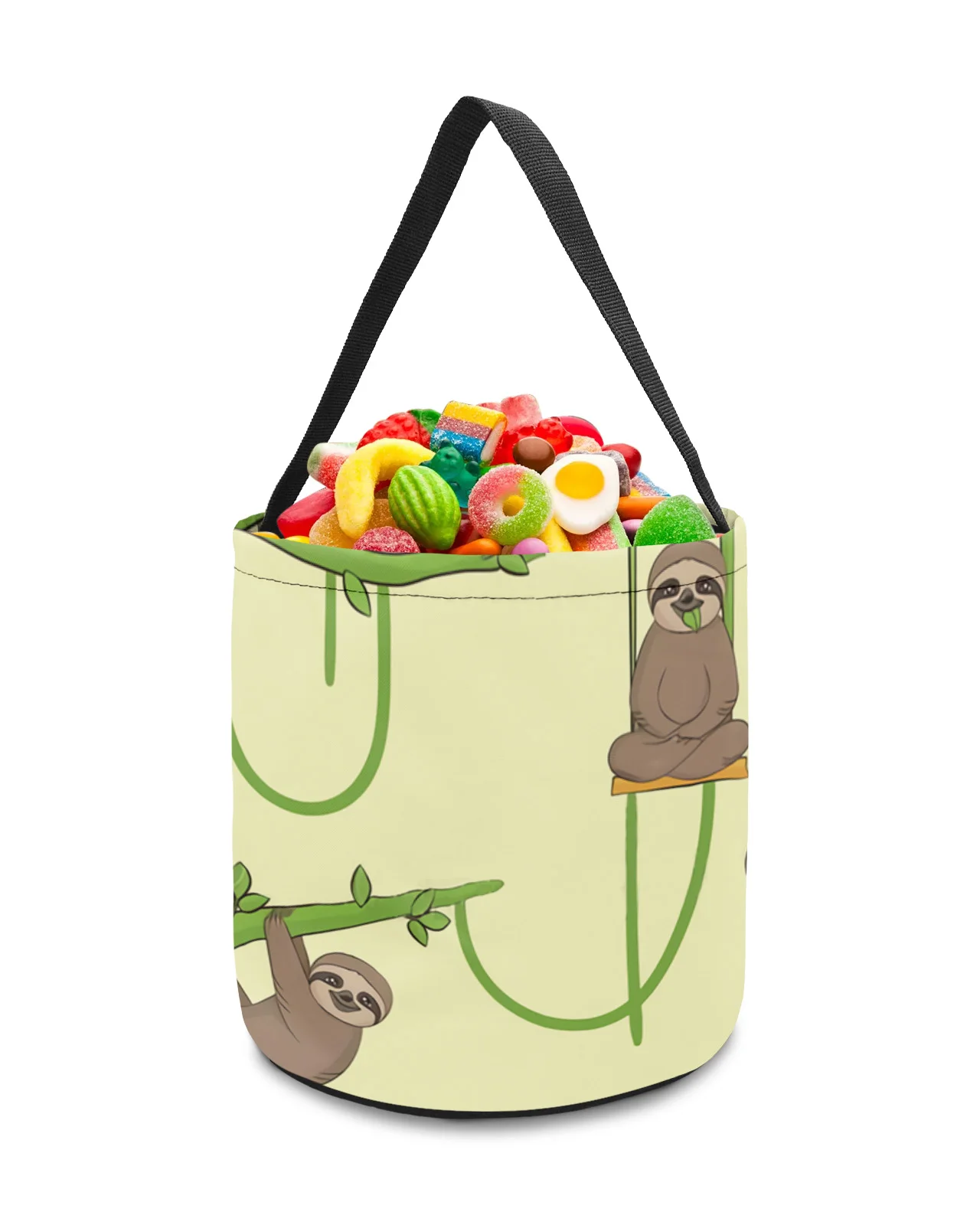 Cartoon Animal Sloth Green Branch Home Decoration Toys Storage Basket Candy Bag Gifts For Kids Tote Cloth Bag Party Favor Bags