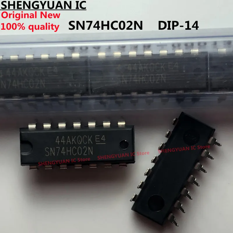 10 шт./лот SN74HC02N SN74HC02 74HC02 DIP14 четыре 2-входные положительные или нестандартные ворота 100% новые импортные оригинальные 100% качество