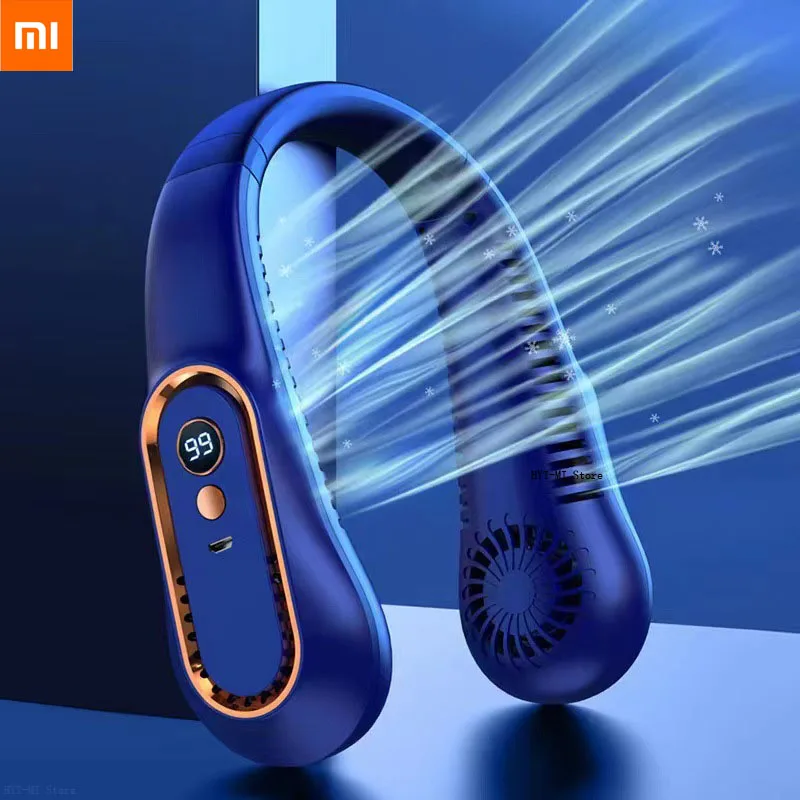 

Подвесной шейный вентилятор Xiaomi youpin с цифровым дисплеем, портативный маленький безлопастный электрический вентилятор, тихий, небольшой USB-...