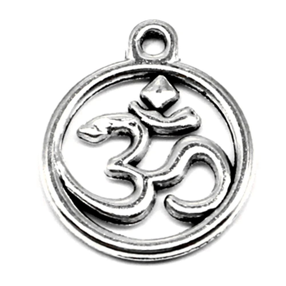

90pcs Wholesale Jewelry Lots OM Symbol Charms Pendant Supplies For Jewelry Materials 18x21mm