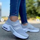 Женские кроссовки на платформе, дышащая повседневная спортивная обувь на плоской подошве, с застежкой-липучкой, модель 2022 года