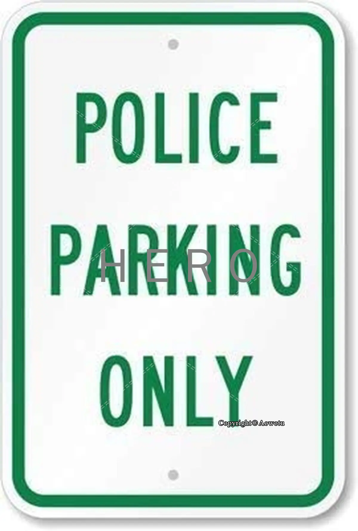 

POLICE PARKING ONLY Vintage Tin Sign Art Iron Painting Rusty Poster Decoration Aluminum plaque