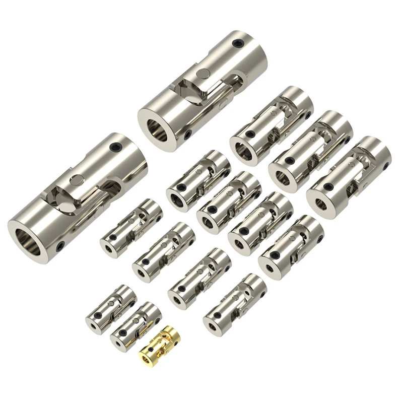 

Universal Joint Metal Cardan for Rc Boat Car 2mm/2.3mm/3mm/3.175mm/4mm/5mm/6mm/8mm/10mm Gimbal Couplings Motor Shaft Connector