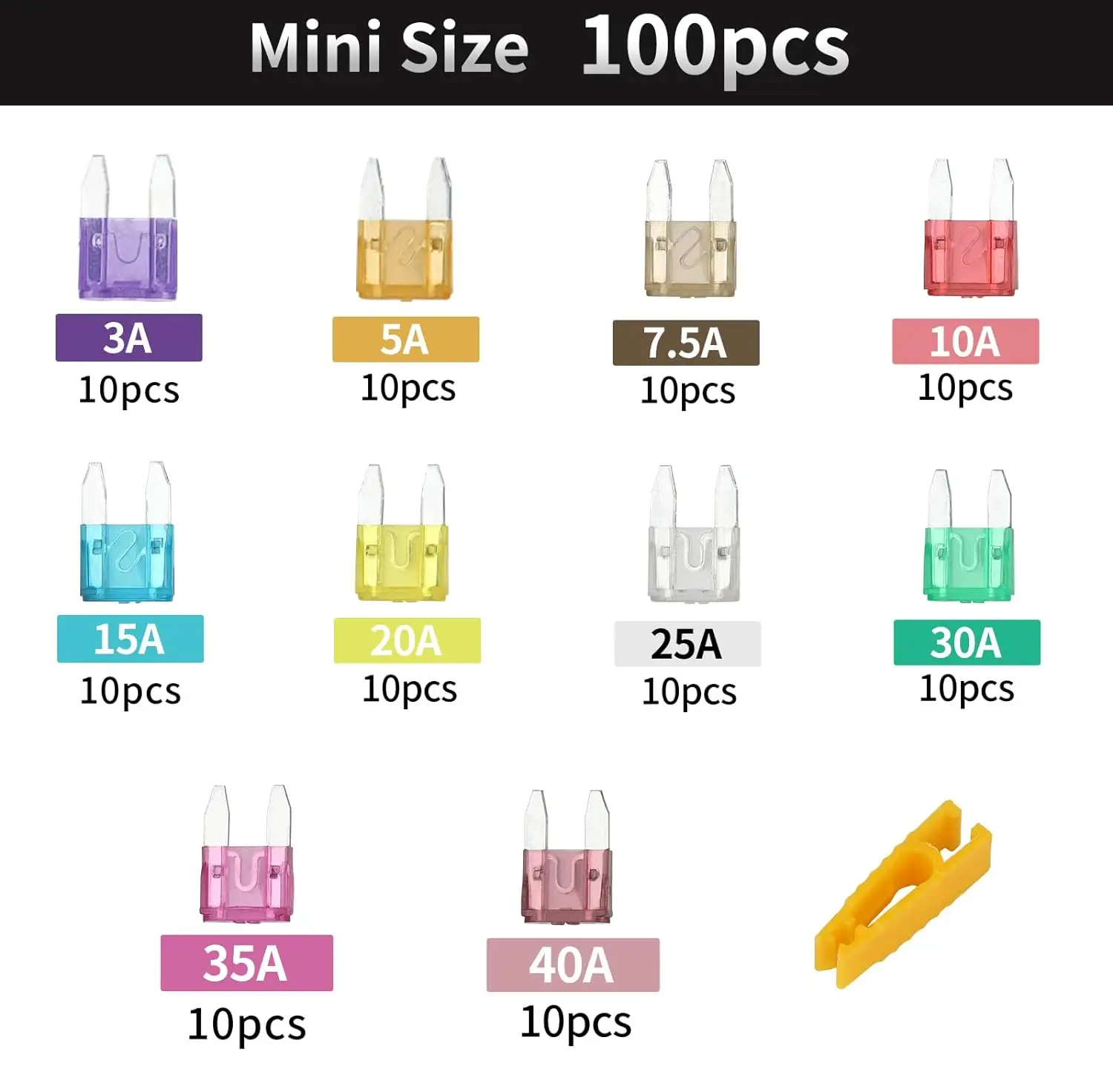 Ассортимент автомобильных предохранителей UMLIFE 100/120 шт.