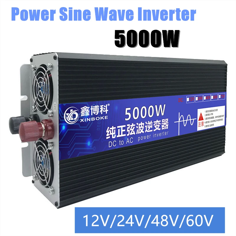 Инвертор солнечной энергии с светодиодный нусоидальным сигналом 5000 Вт 12 В 24 48 60 220
