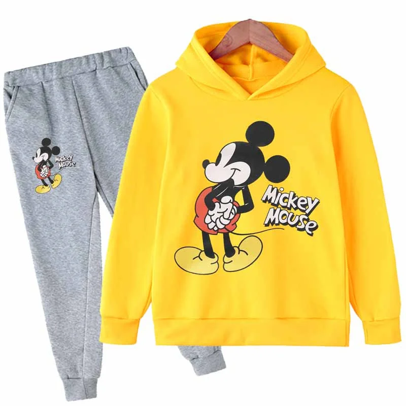 

2022 Casual Baby Kids Sport Clothing Disney Mickey Mouse Clothes Sets for Boys Costumes 100% Cotton Baby Clothes 3T -14 Years Ol