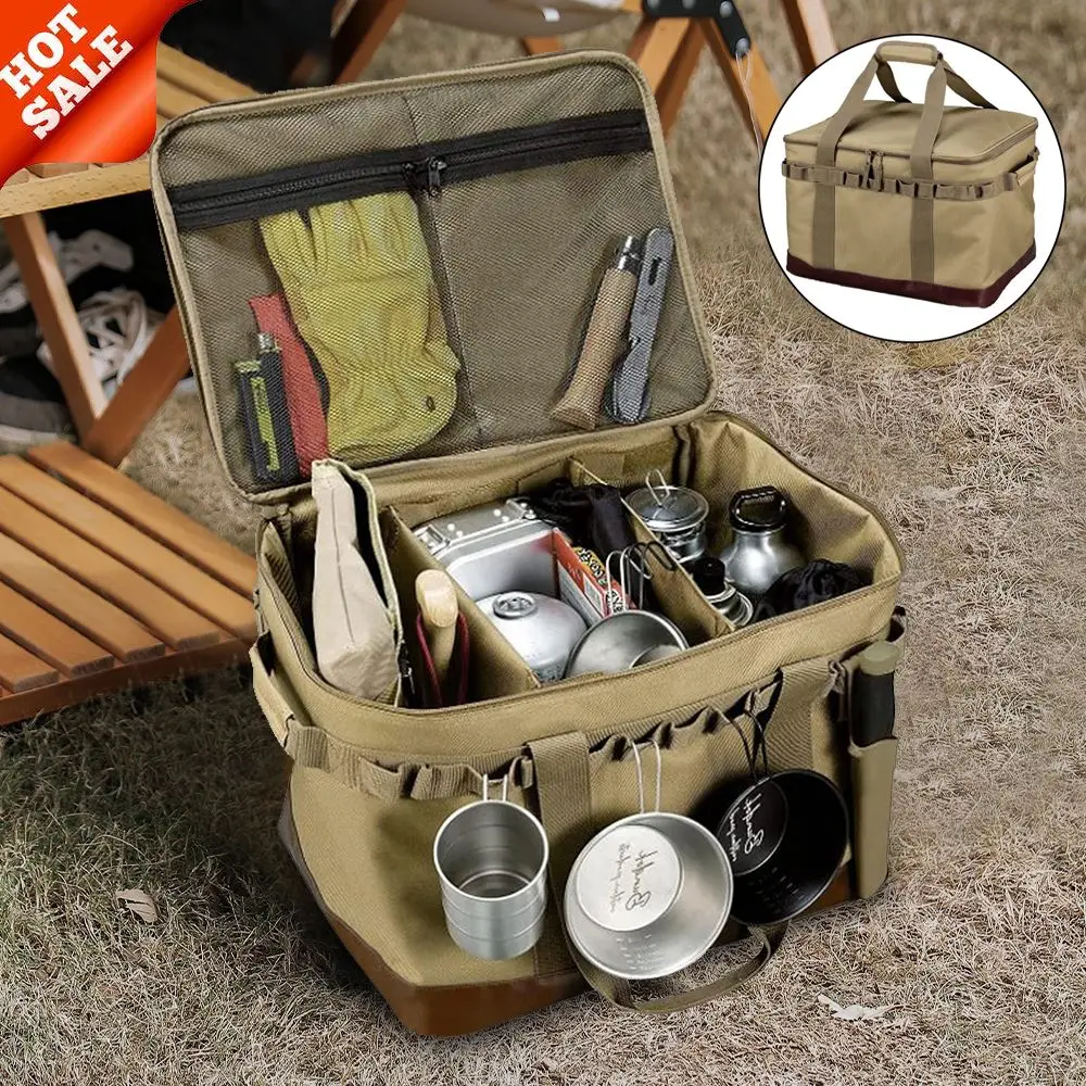 

Большая вместительная сумка для хранения на газовом баке для кемпинга, сумка для наземного инструмента для ногтей, газовая канистра, посуда...