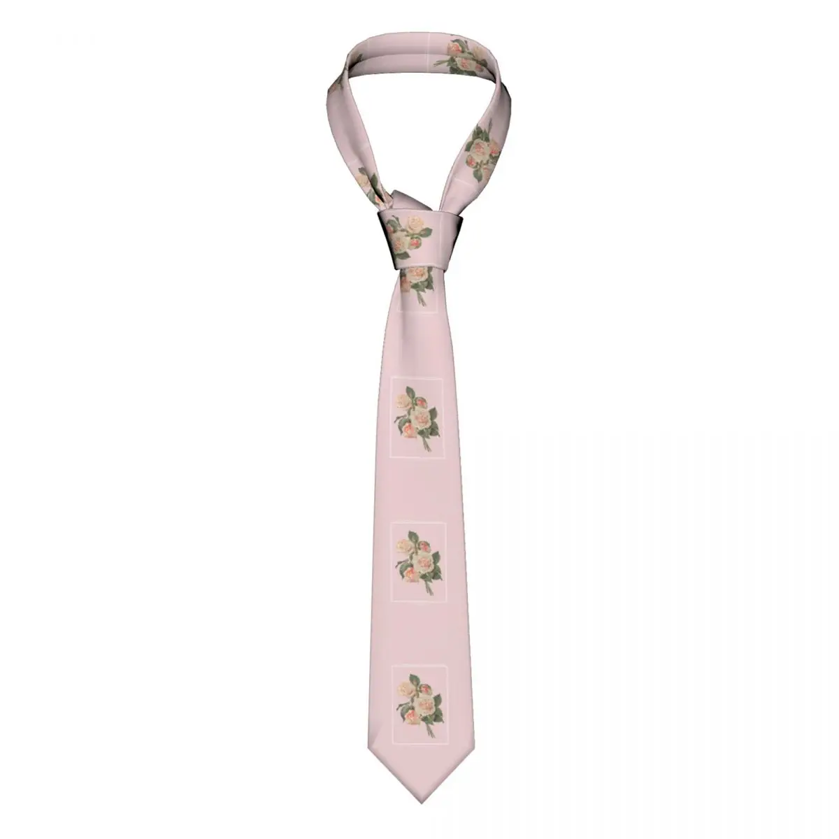 

Flower Plams Necktie Men Women Polyester 8 cm Plants Pastel Tropical Rose Neck Ties for Casual Narrow Shirt Accessories Office