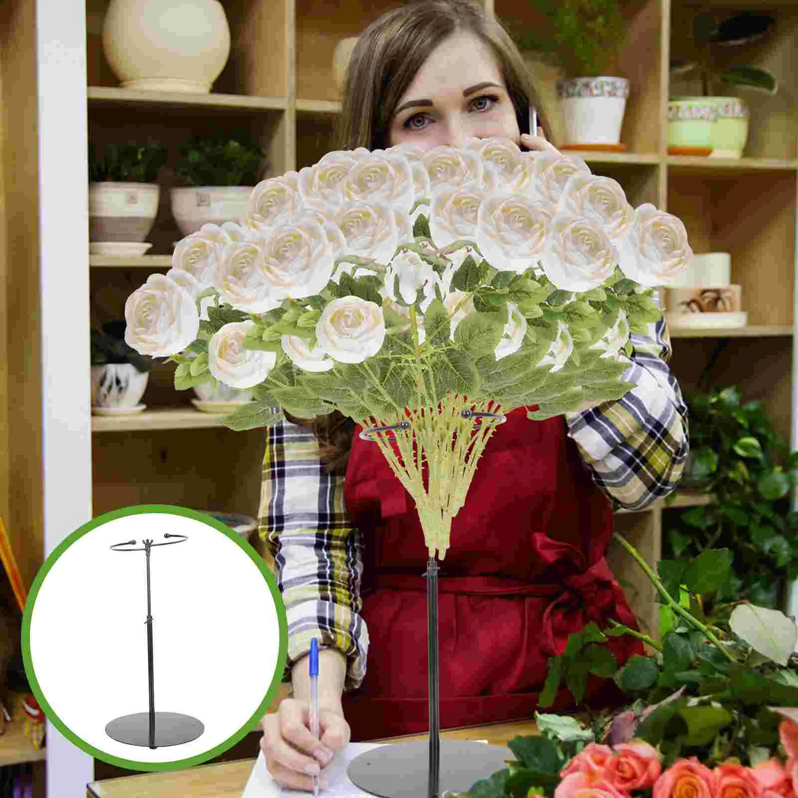 

Bouquet Stabilizer Iron Bouquet Fix Stand Adjustable Bouquet Stand Detachable Flower Stand