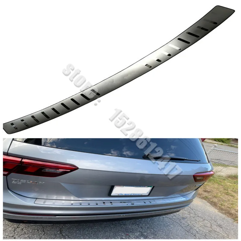 

For VW Volkswagen Tiguan 2 MK2 2017-2021 car Rear Bumper Protector Sill Trunk Rear guard Tread Plate cover Trim car accessories