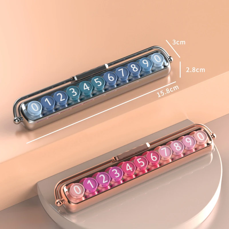 

Luxury Temporary Car Parking Card Telephone Number Card Notification Night Light Plate Hidden Phone Number Plate Car Styling