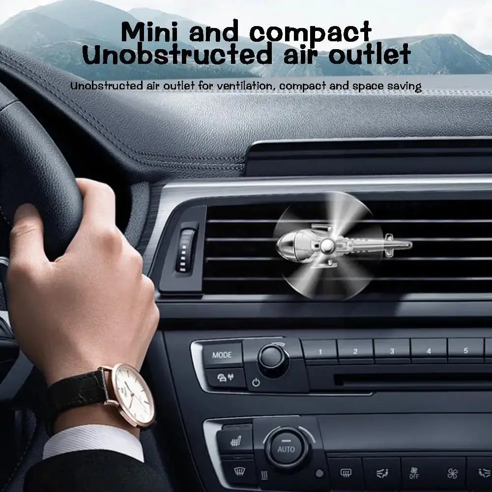 

Car Rotating Helicopter Aromatherapy Purifying Odor Scent Penetration Fresh Air Suitable For Car Air Vents Car Interior Fra F2K3