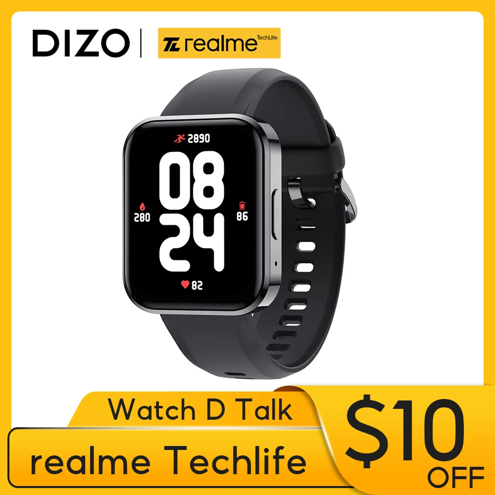 

realme Techlife DIZO Watch D Talk Smart Watch 1.8 inch Display with Bluetooth Calling Function Sport Smartwatch Women Men