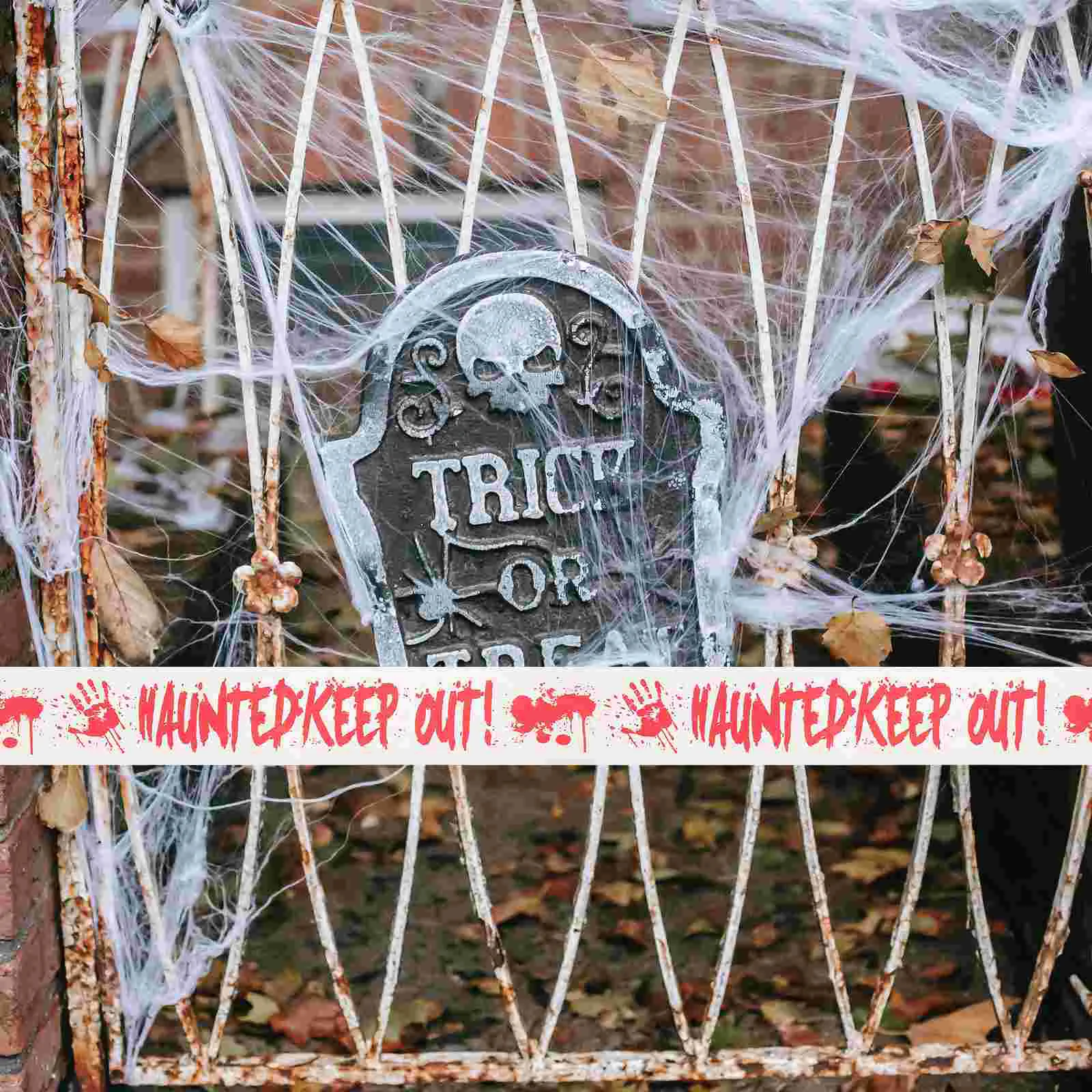 2 шт. не входит лента оранжевый барьер украшение для безопасности на Хэллоуин