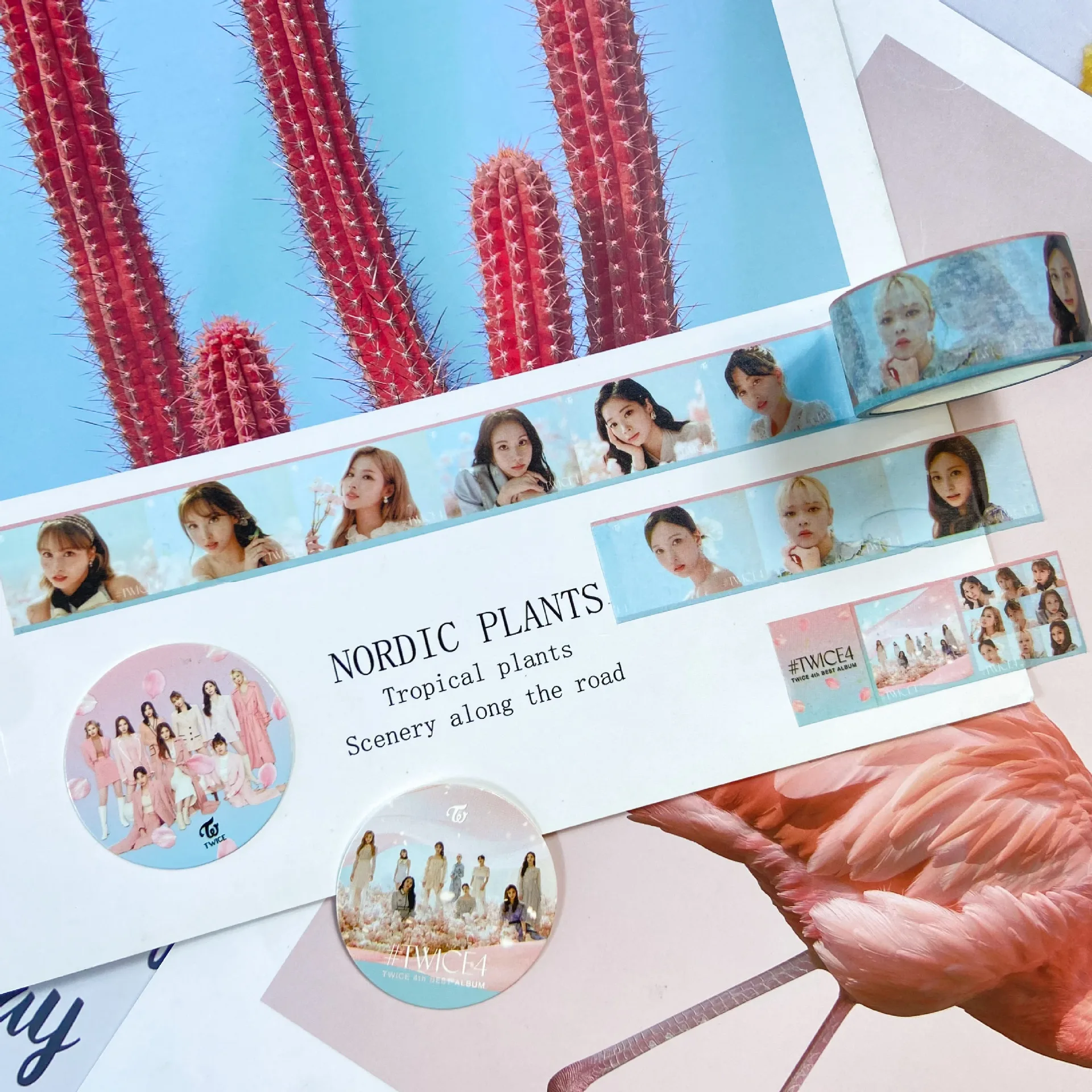 Kpop Aespa двойная васи лента наклейка Формула любви Маскировочная Лента Клейкая