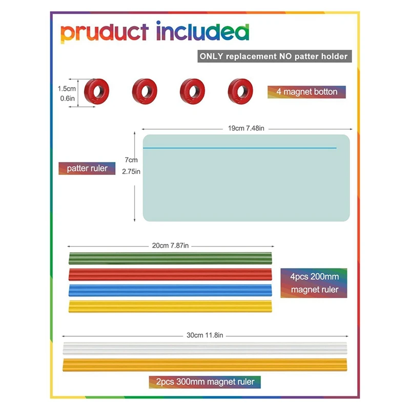 Набор для замены магнитов держателя вязальной таблицы 11 шт. сменный набор