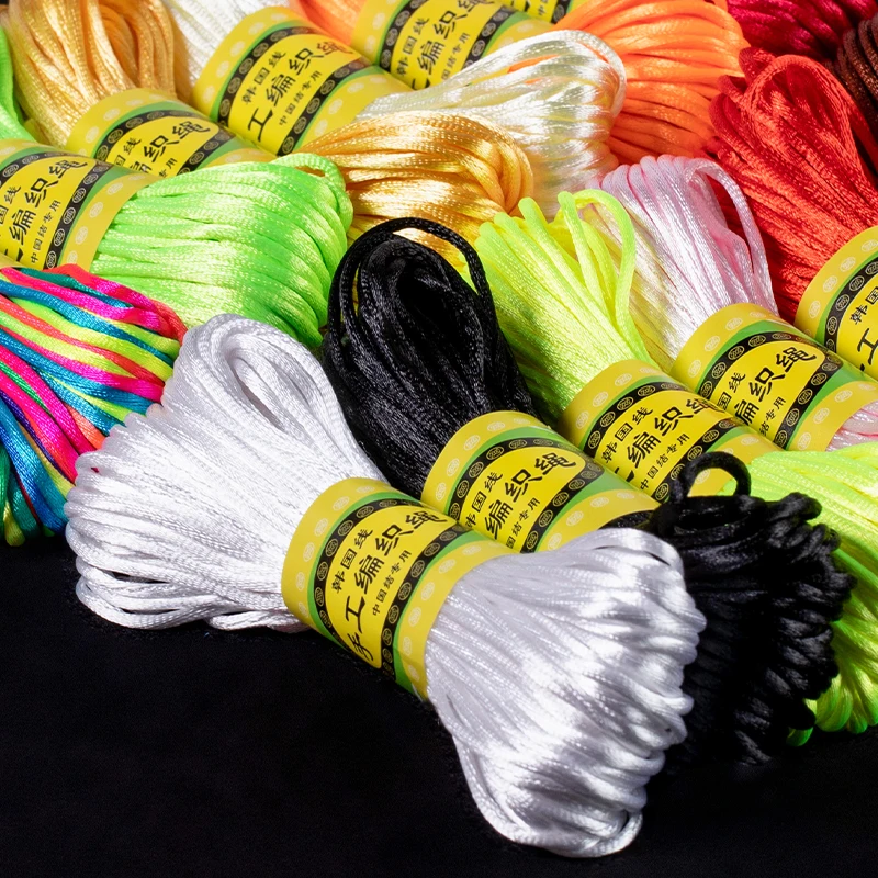 

20meters 2mm Nylon Thread Cords Macrame Cord Rope Line Bracelet Necklace Braided String For DIY Tassels Beading Shamballa String