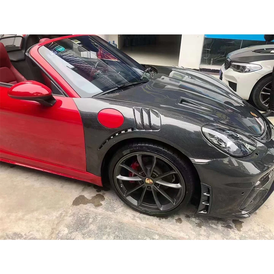 Для Porsche 718 982 981 Cayman Boxste углеродное волокно запасная пластина для крыла из