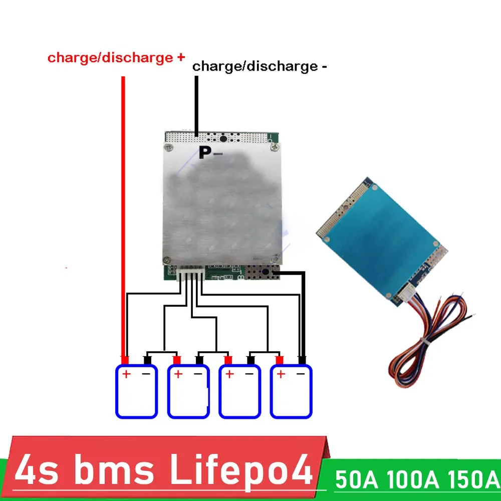 

Новинка, 10000 BMS 50A 3,2 A 12 В, литиевая батарея Lifepo4, защитная плата с балансировкой высокого тока, 4 ячейки, в, упаковка, MOS, старт автомобиля