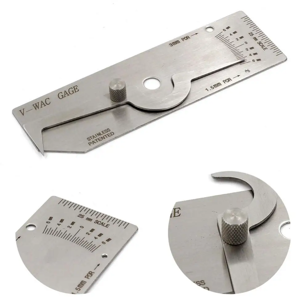 

V-WAC Welding Gauge Weld Inspection Gage Biting Edge Undercut Inspection Gage Metric Mm Reading PipeFeeler Gauge