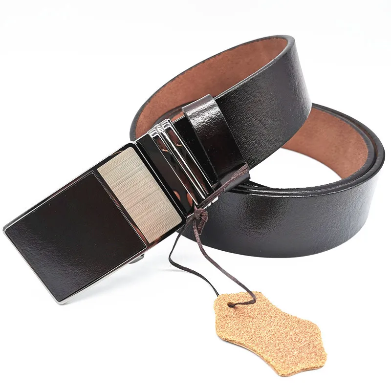 Genuine leather casual belt businessmen soft buckle adjustable  belts high quality