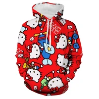 fall ladies hoodie japanese cartoon kawaii girl hello kitty anime hoodie fashion street sweatshirt hoodie y2k clothing