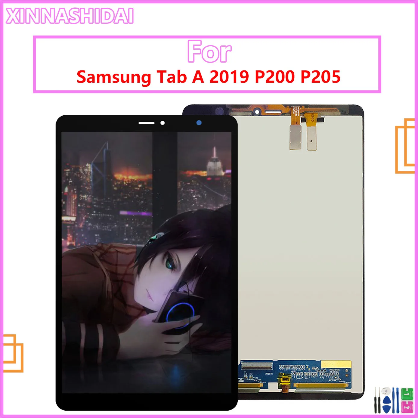 

For Samsung Tab A 8.0 2019 SM-P205 P205(3G) SM-P200 P200 (Wi-Fi) LCD Display Touch Screen Digitizer Assembly Replacement Display