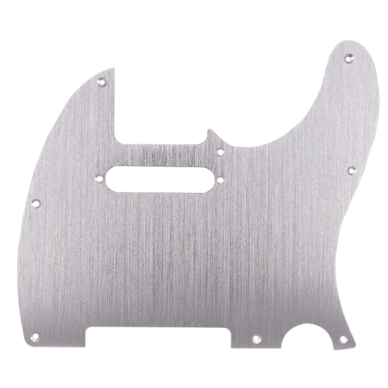 

Silver 8 Hole Tele Guitar Pickguard Metal Pick Guard for Standard Pickguard Replacement