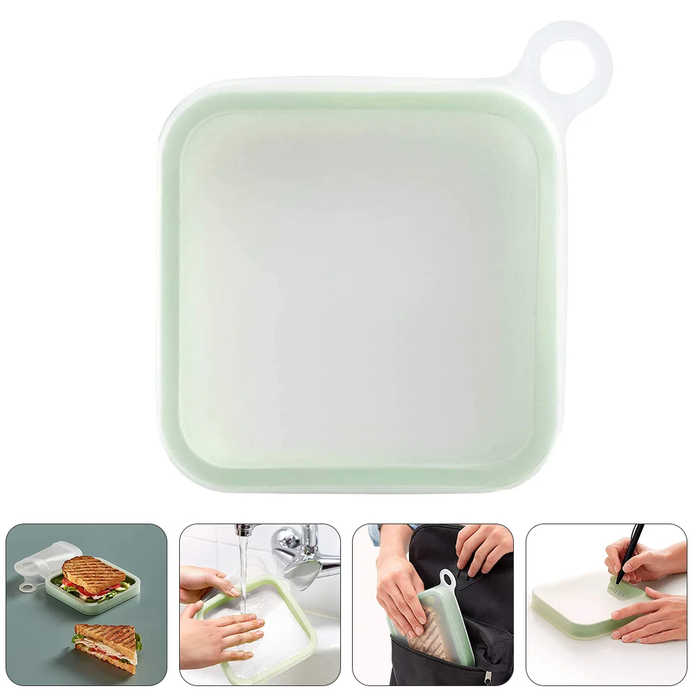 

Silicone Bento Box Portable Convenient Food Container Box Students Lunch Box