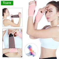 tcare magnetic self heating wrist support brace wrap heated hand warmer compression pain relief wristband belt for adult child