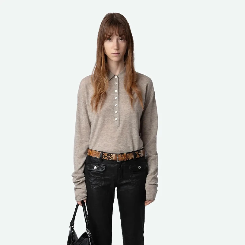 Zadig кашемировый свитер женский трикотаж на пуговицах с длинными рукавами