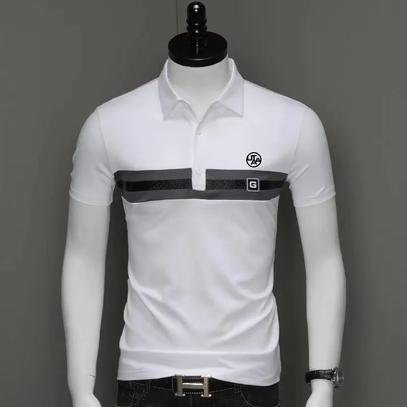 Embroidery Golf Shirts FOR Men Golf Wear Summer Men's Golf T-shirt Comfortable Breathable Men's Tops Short Sleeves Golf Clothing
