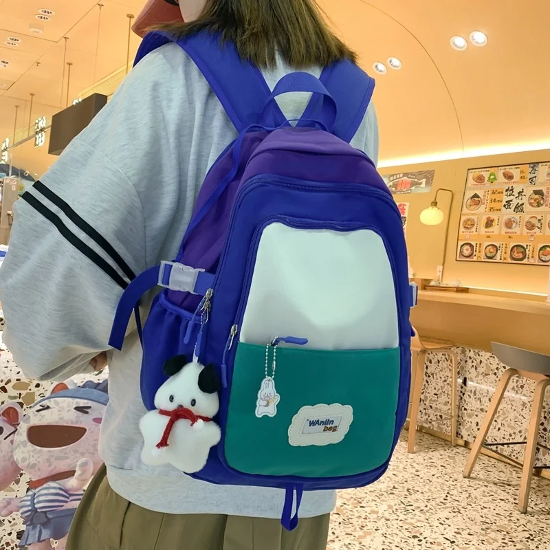 

Hit Colour Nylon Lady Men School Bag Female Male New Travel Student Bag Cool Boy Girl College Backpack Laptop Women Backpack