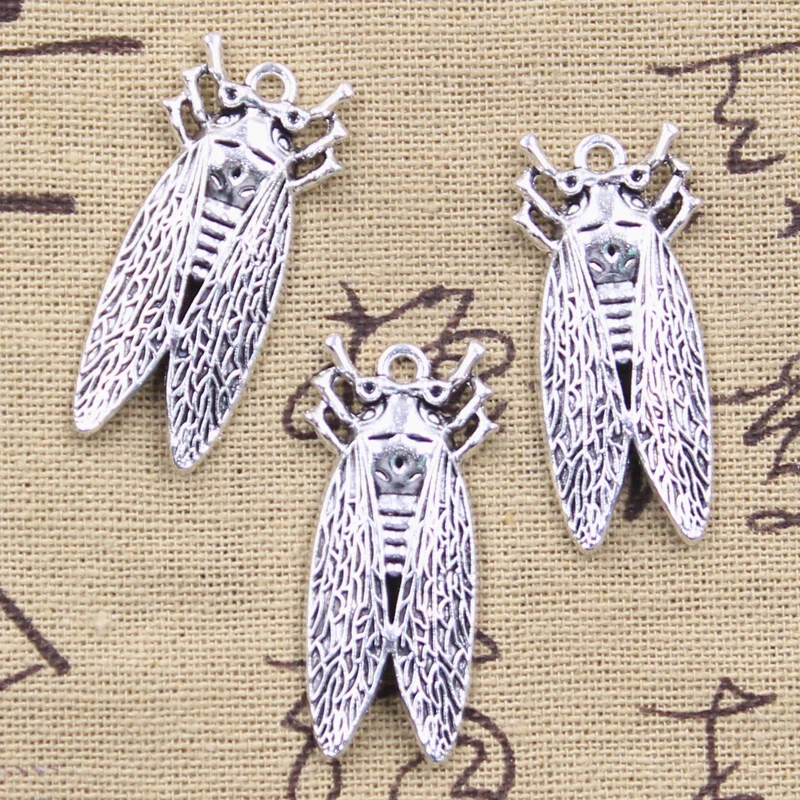 8 шт., подвески в виде цикады, 37x17 мм