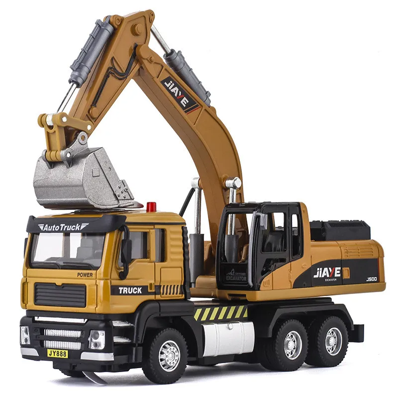 

High Simulation 1:50 Alloy Engineering Excavator Model,Dump Truck Excavator Toy,Rotary Excavator,Free Shipping